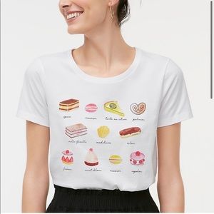 J crew French desserts graphic tee